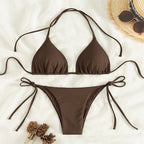 Damen Triangel-Bikini mit verstellbaren Trägern und charmantem Design R&B