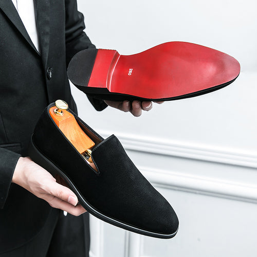 Damen elegante Mokassins aus hochwertigem Wildleder mit rutschfester Sohle R&B