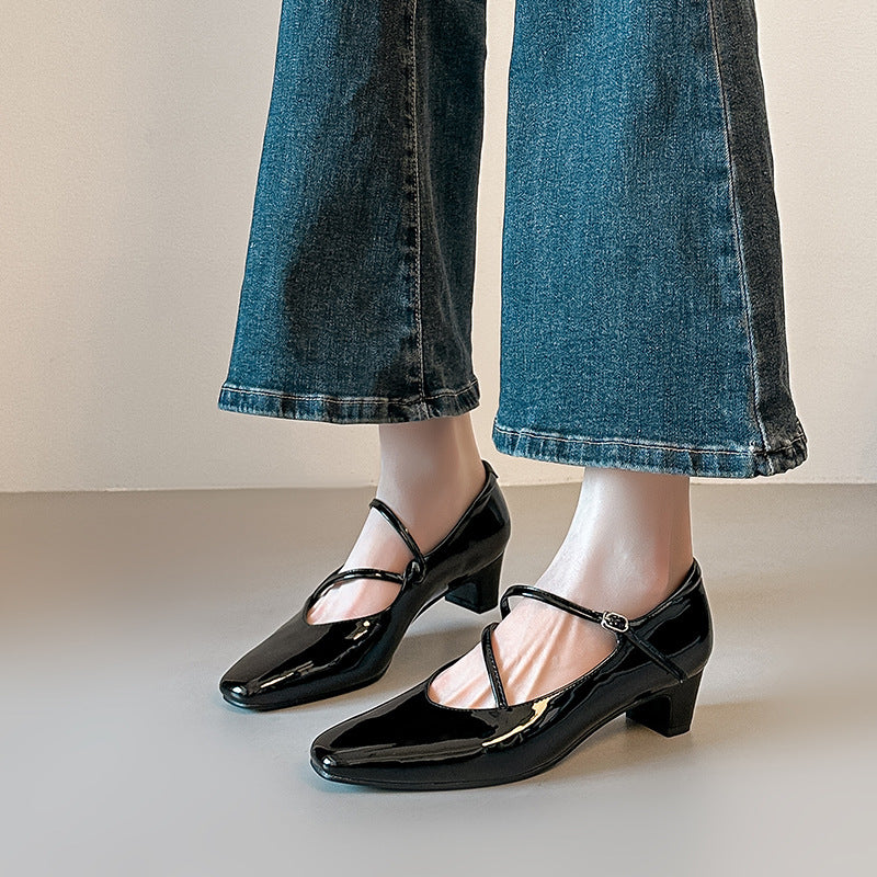 Damen Elegante Mary Jane Schuhe mit modischem Riemchen R&B