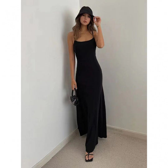 Damen Maxikleid mit elegantem Schnitt und verstellbaren Trägern R&B