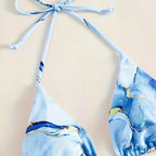Damen Triangel-Bikini mit modischem Wickelrock R&B