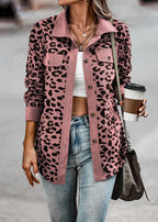 Damen Freizeitjacke im angesagten Leopardenmuster mit aufgesetzten Taschen R&B