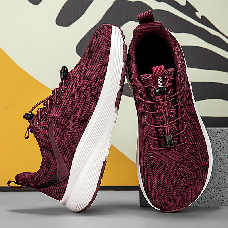 Damen sportliche Sneaker mit atmungsaktiver Oberflächenstruktur und rutschfester Sohle R&B
