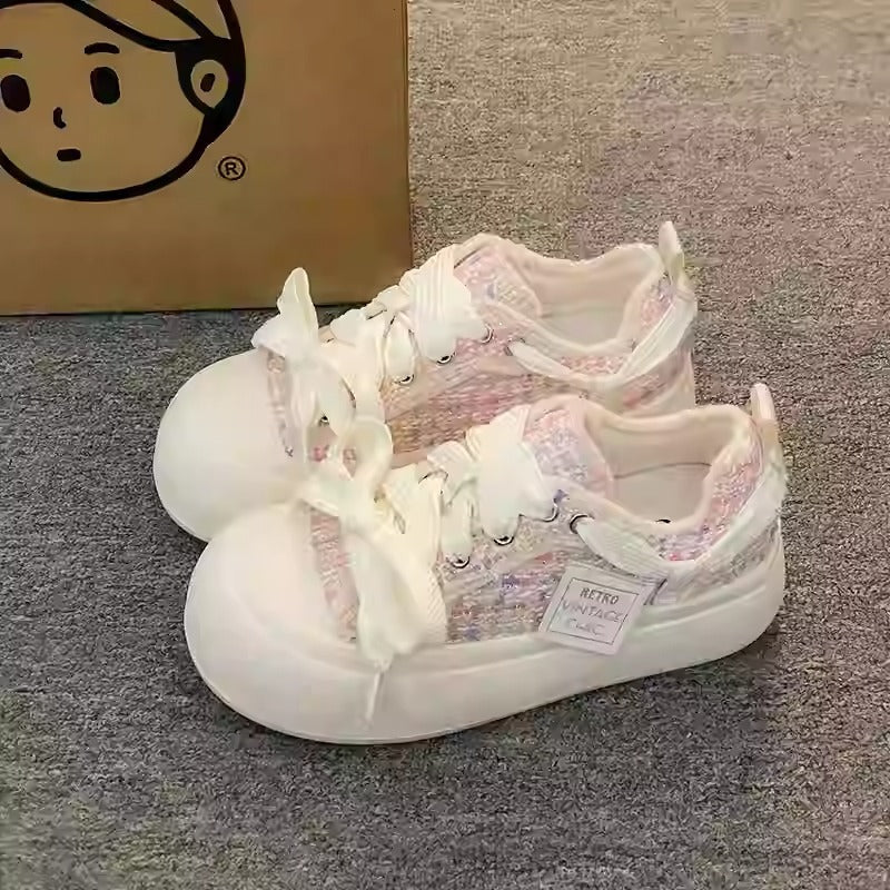 Damen Vintage Sport Sneakers mit komfortabler Gummisohle und weichem Obermaterial R&B