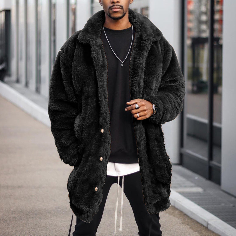 Herren Modische Teddyjacke mit verschließbaren Taschen und hoher Wärmeisolierung R&B