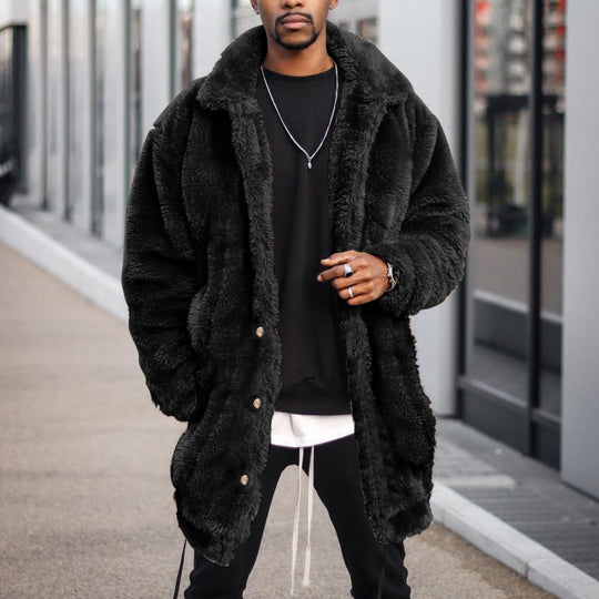 Herren Modische Teddyjacke mit verschließbaren Taschen und hoher Wärmeisolierung R&B
