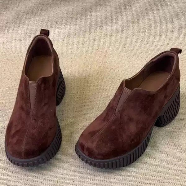 Damen Chunky Slipper mit breiter Gummisohle und elastischem Einschlupf R&B
