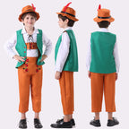 Damen nan folkloristisches Kinderdirndl mit geschnürtem Mieder und bestickter Schürze R&B