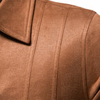Herren Kunstlederjacke mit strukturiertem Design und seitlichen Reißverschlusstaschen