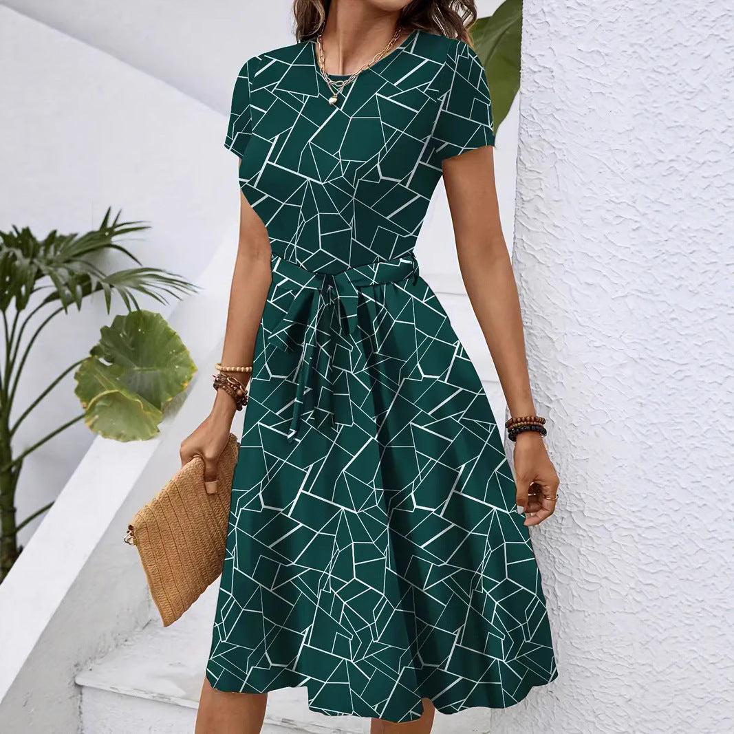 Damen Jumpsuit mit tailliertem Design und geometrischem Muster R&B
