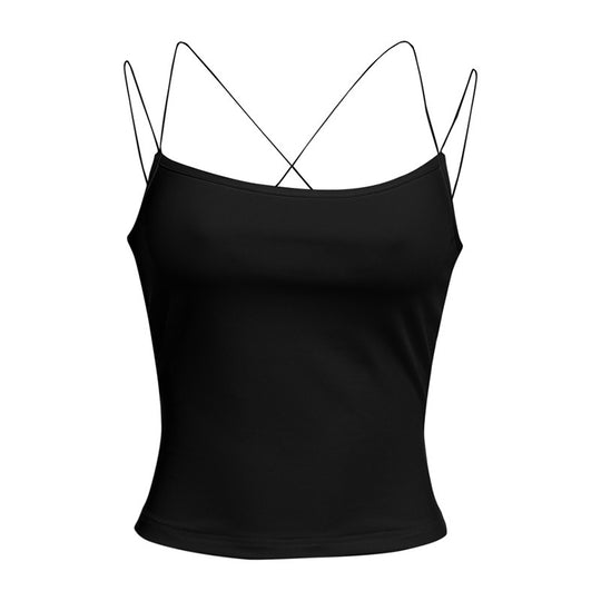 Damen Sexy Spaghetti-Trägertop mit minimalistischen Design und figurbetontem Schnitt R&B