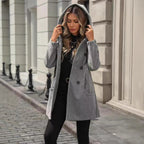 Damen Eleganter und bequemer Mantel mit praktischen Taschen R&B