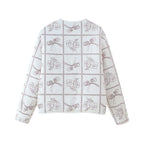 Damen gestepptes Blazer-Oberteil mit floralen Mustern R&B