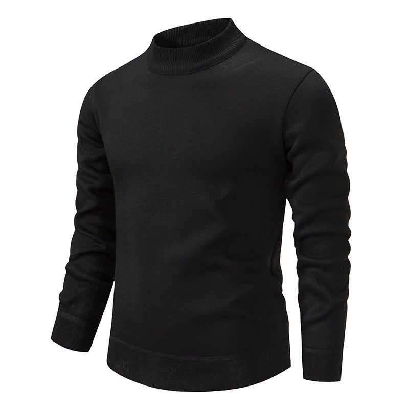 Herren Hochwertiger Strickpullover mit modernem Stehkragen R&B