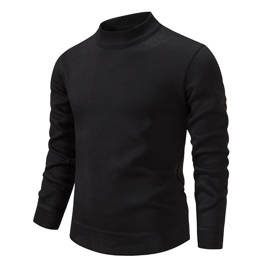 Herren Hochwertiger Strickpullover mit modernem Stehkragen R&B