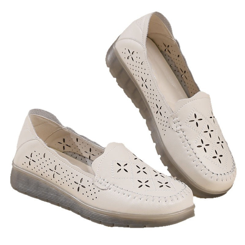 Damen Atmungsaktive Mokassins mit perforiertem Design und rutschfester Sohle