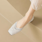 Damen Ballerinas mit glamourösem Strassdesign