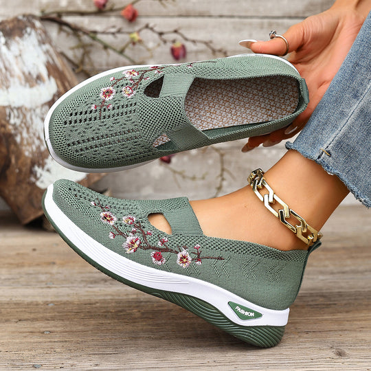 Damen Komfortable Webschuhe mit floralem Design R&B