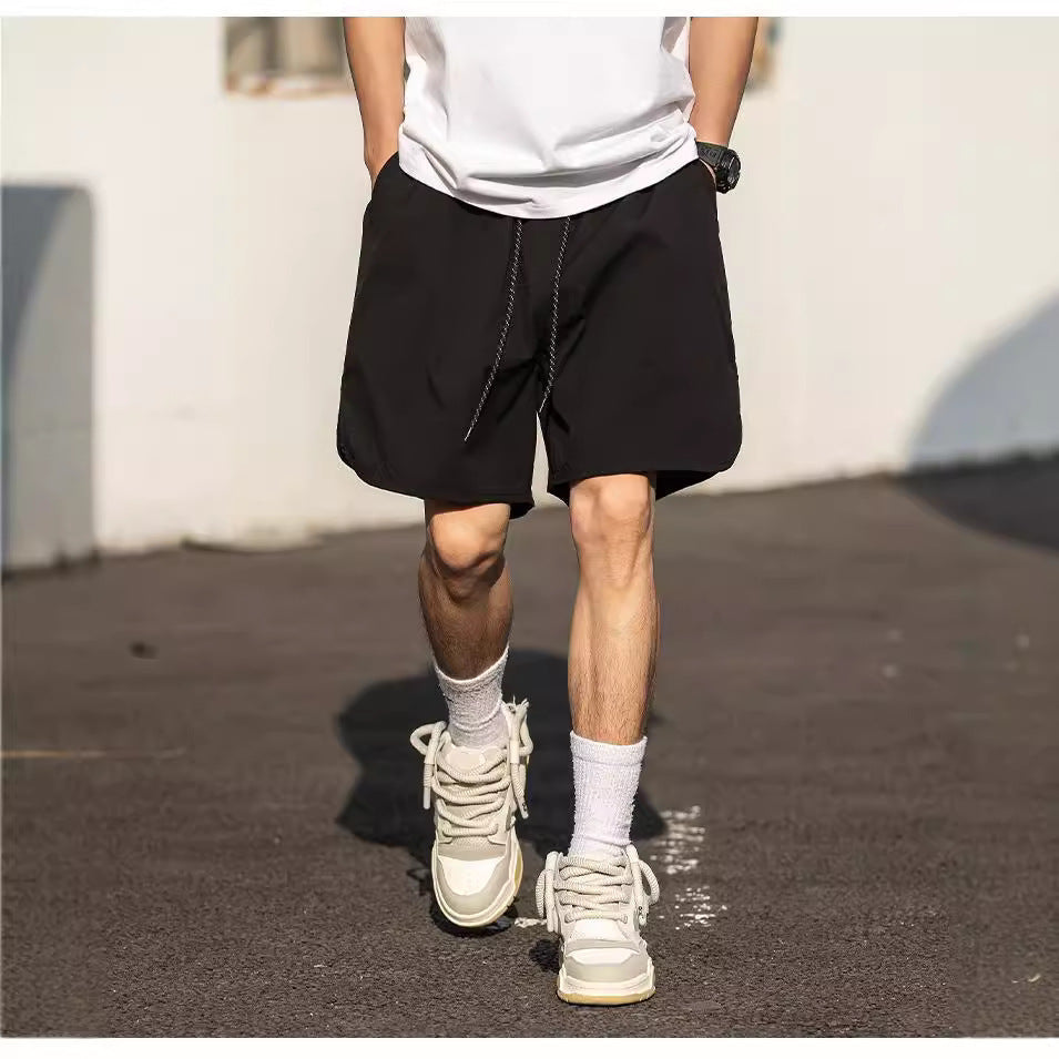 Herren sportliche Shorts mit elastischem Bund und verstellbarem Zugband R&B