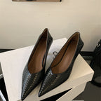 Damen elegante spitze Pumps mit geflochtenem Design und praktischem Komfort R&B
