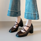 Damen Komfortable Mary Jane Schuhe mit modischem Riemen R&B