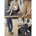 Damen Designer Ballerinas mit dekorativen Perlen
