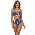 Damen Hochtailliertes Bikini-Set mit verspieltem Knoten-Detail R&B