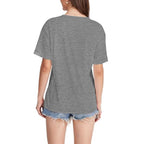 Damen V-Ausschnitt T-Shirt mit lockerer Passform R&B