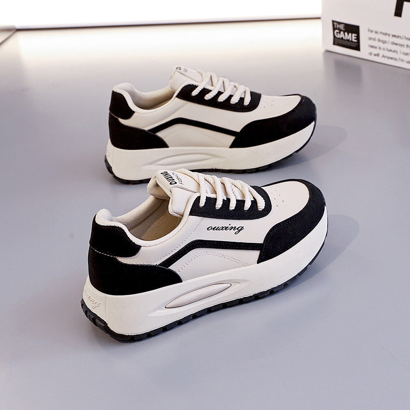 Damen Plateau Sneakers mit atmungsaktiver Mesh-Oberfläche und gepolsterter Sohle R&B