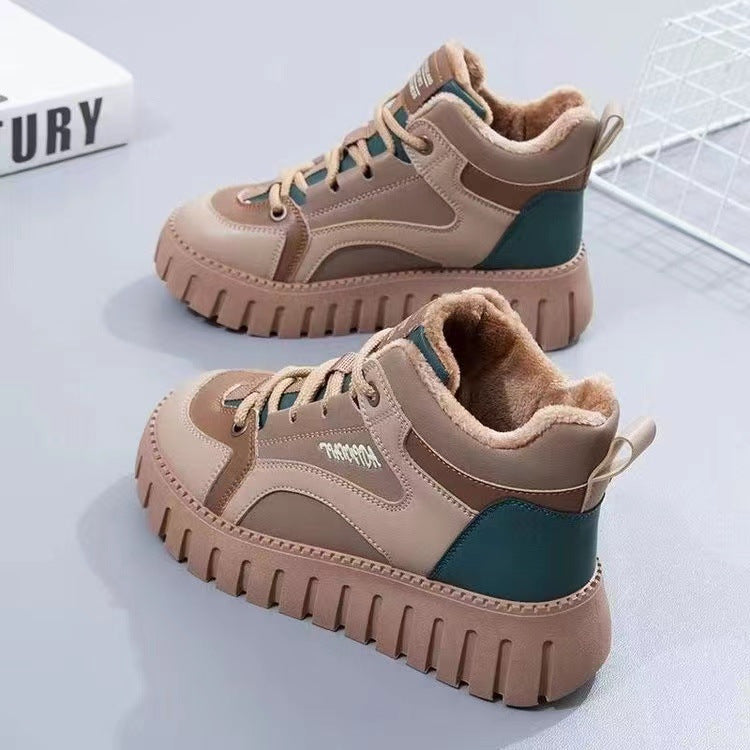 Damen Sportliche High-Top Sneakers mit gefüttertem Innenbereich und rutschfester Sohle