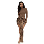 Damen Elegantes Mini-Kleid mit Glitzerdetails und Schärpe R&B