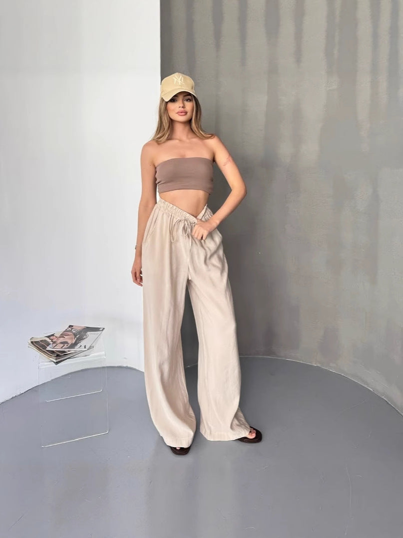 Damen Elegante und fließende Palazzo-Hose R&B