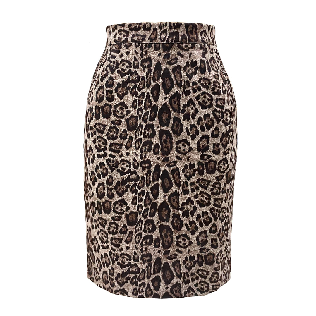 Damen Bleistiftrock mit Leoparddruck R&B