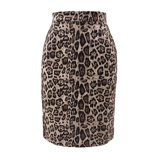 Damen Bleistiftrock mit Leoparddruck R&B