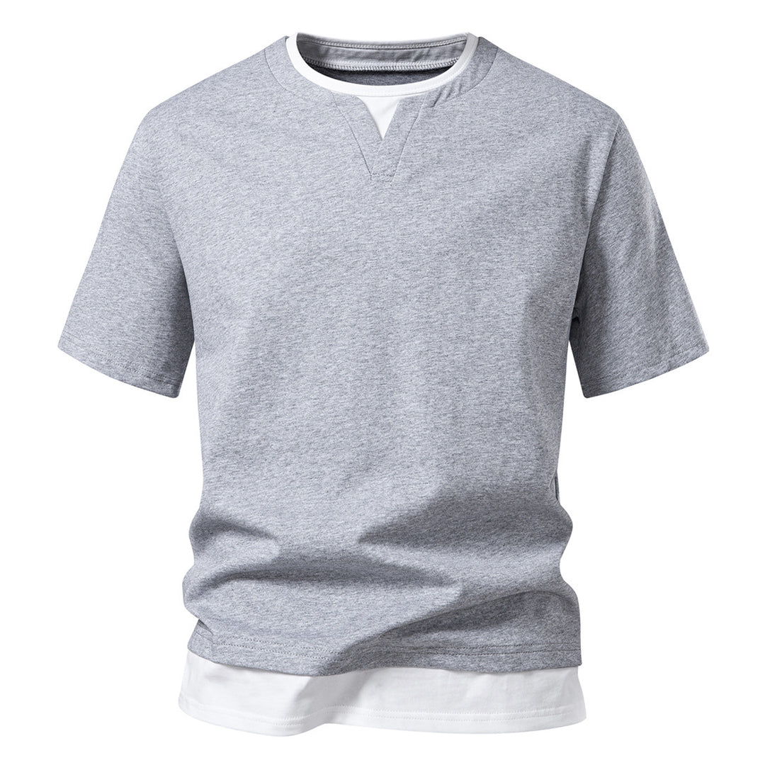 Herren V-Ausschnitt T-Shirt mit modernem Schnitt und lässigem Look R&B