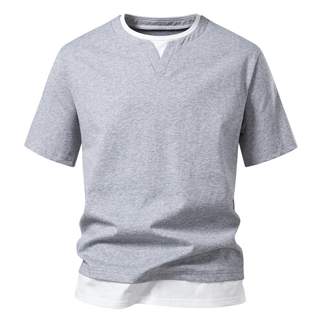 Herren V-Ausschnitt T-Shirt mit modernem Schnitt und lässigem Look