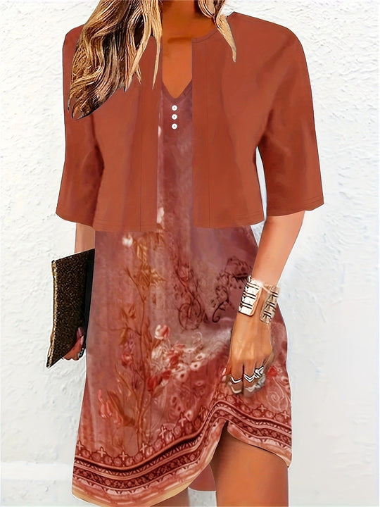 R&B | Elegantes Langrock Zwei-Teile Kleid