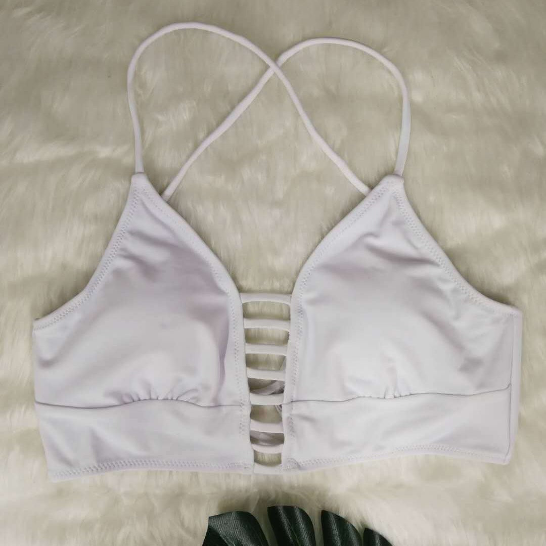 Damen Bikini-Set mit verspieltem Rüschendesign und hoch geschnittenen Höschen R&B