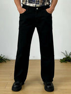 Herren Weite Chino-Hose mit hoher Taille