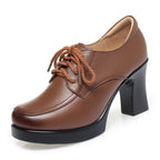 Damen Elegante Schnürpumps mit hohem Absatz