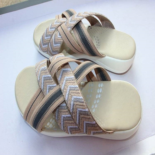 Damen Bequeme Riemchen-Sandalen mit ergonomischem Fußbett R&B