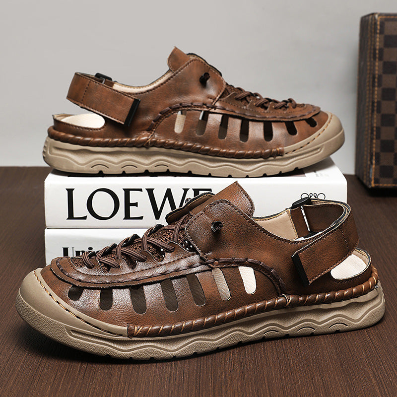 Damen Sportliche Sandalen mit perforierten Designelementen und verstellbarem Riemen R&B