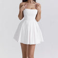 Damen Elegant geschnittenes A-Linie Minikleid R&B