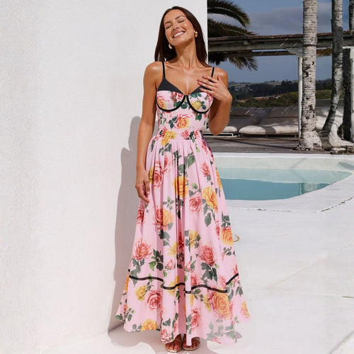 Damen Einseitiger Badeanzug mit floralem Drapierungsdesign R&B