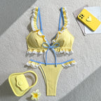 Damen Rüschen Bikini-Set R&B