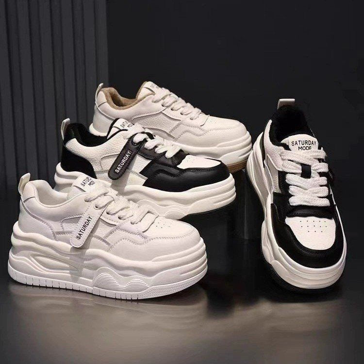 Damen Chunky Sneakers mit trendiger Plateau-Sohle und seitlichem Klettverschluss R&B