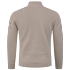 Herren Strickpullover mit hohem Kragen und Knopfdetails R&B