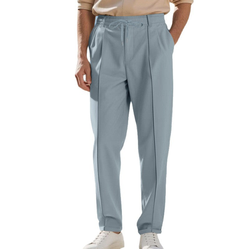 Herren moderne Chinohose mit bequemem elastischem Bund und praktischen Seitentaschen R&B