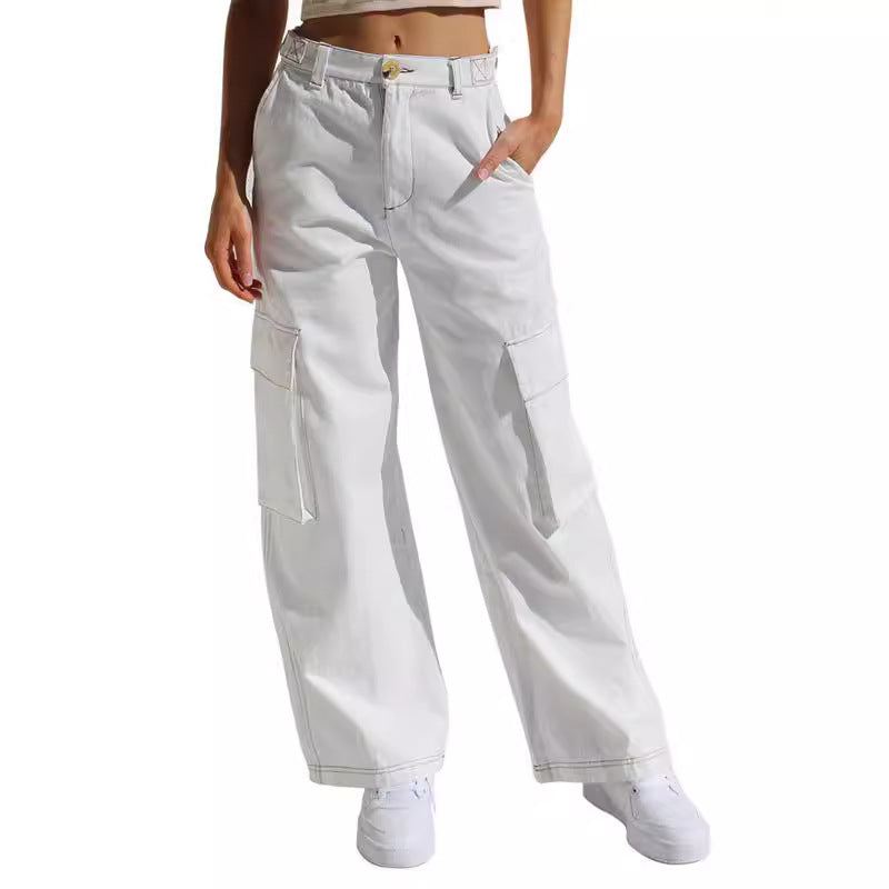 Damen Cargo-Hose mit weitem Bein und praktischen Taschen R&B
