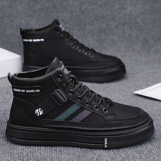 Damen modische High-Top Sneakers aus hochwertigem Leder mit trendigem Design R&B